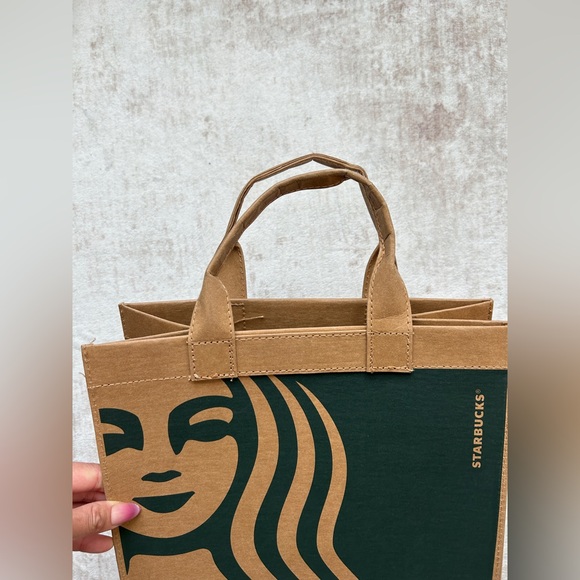 Starbucks Washed Kraft Paper Tote Bag - Picture 6 of 7